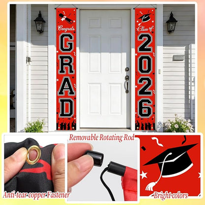 WOHOHOHO 23Pcs Graduation Decorations 2026 Set, Class of 2026 Backdrop - Image 5