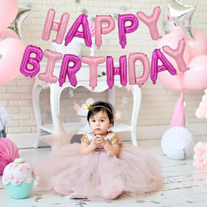 TONIFUL Happy Birthday Balloons Banner 16 Inch Mylar Foil Letters Birthday Sign - Image 5