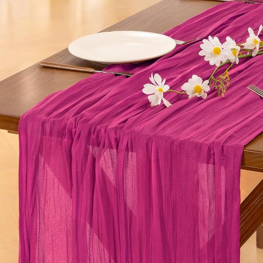 Cheesecloth Table Runner Summer Boho Wedding Birthday Party Home Decor | Hot by Socomi