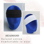 6 Pcs Black White Headbands for Women Hair Cotton Headband Non-slip Stretchy Elastic Head Wrap Holder Hair Accessories