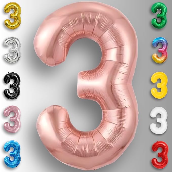 Black Number 0 to 9 Mylar Balloon 40 Inch - Image 2