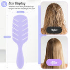 Hair Brush,Curved Vented Paddle Detangle Brush for Faster Blow Drying,Soft Flexible Bristles Glide Thru Tangles with Ease, Detangling Styling Hair Brushes for Women Curly Thick Wet Hair