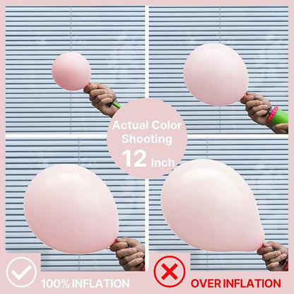 PartyWoo Baby Pink Balloons 50pcs Pastel Light Pale Pink Color | 12 Inch - Image 3