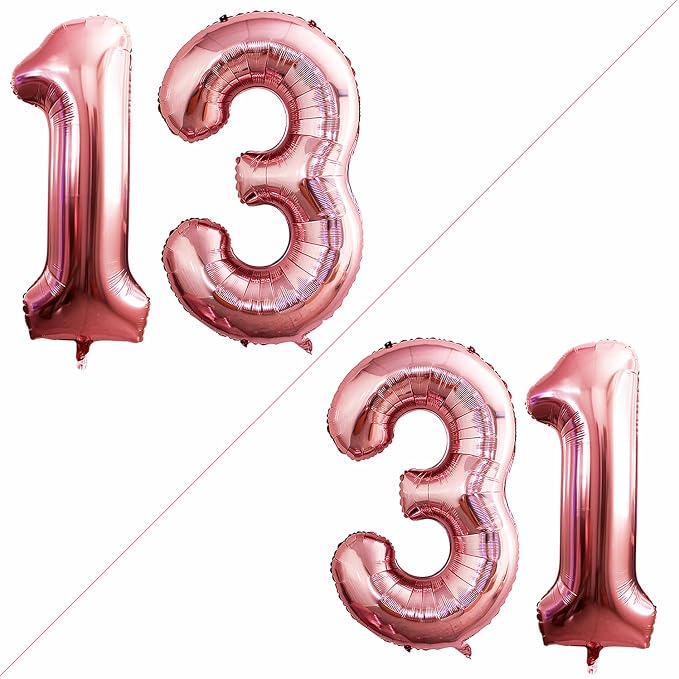 Number 13 Balloons for 13th Birthday Sweet 13 Party Decorations, 42 Inch Jumbo by GOER