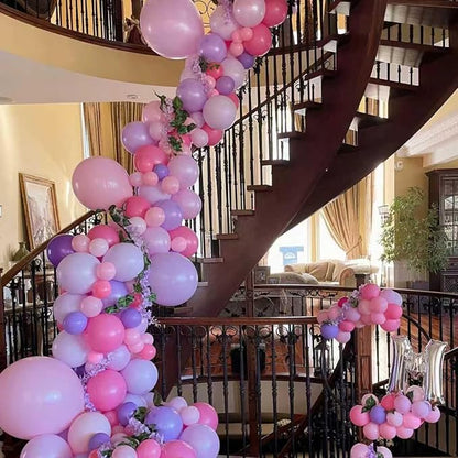 YMSZ Pink Purple Balloons Arch Kit, Different Sizes, 18 12 10 5 inch, - Image 7