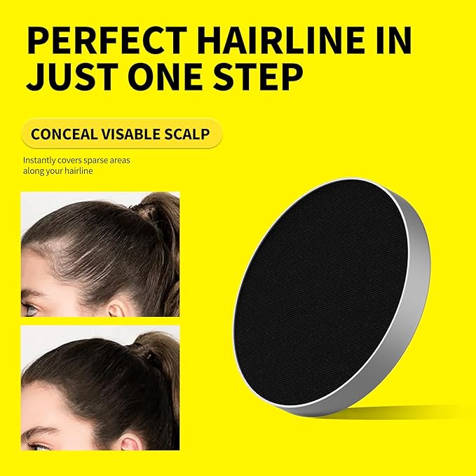 SEVICH Magnetic Replaceable Hairline Powder, Refill Pack 3 Pcs- Interhair Concealer, Environmentally Friendly Replacement, Waterproof and Sweatproof, Long lasting Coverage (Black)