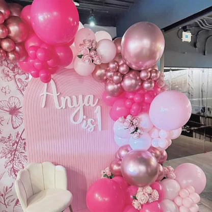 HILAVO Pink Mixed Balloons Set, 12 Inch Hot Pink Pastel Light Baby Pink - Image 3