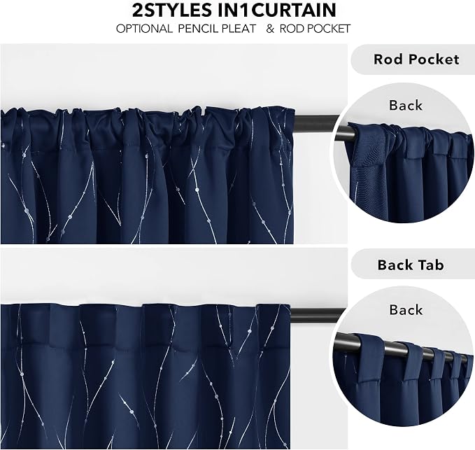 Deconovo Blackout Back Tab Curtains - Image 4