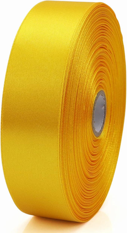 Nsilu 1 inch Yellow Ribbon for Gift Wrapping 50 Yards Perfect Wedding Party - Image 3