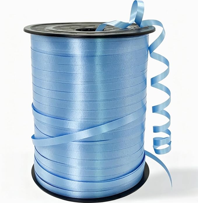 Blue Curling Ribbon, Balloon String Ribbons Birthday Gifts Party Decoration | by Winjeto