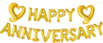KatchOn Gold Happy Anniversary Balloons 18 Inch, Anniversary Decorations | - Image 8