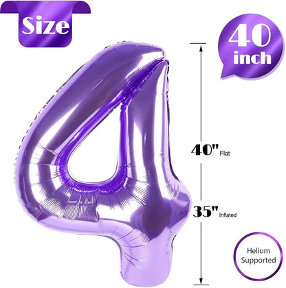 Purple Number 4 Balloon 40 Inch - Image 5