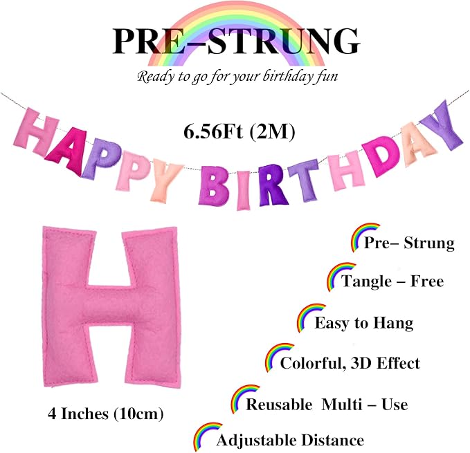 Pre-Strung Happy Birthday Banner - Image 2