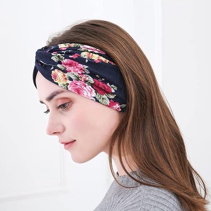 DRESHOW 8 Pack Headbands for Women Yoga Knotted Headbands Elastic Criss Cross Hair Accessories Sports Head Wrap Non Slip
