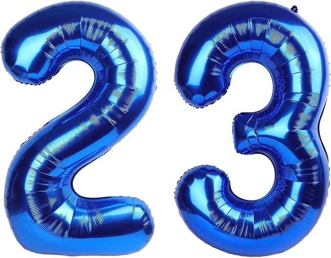 Number Balloon Dark Blue Number 23 by Mluchee
