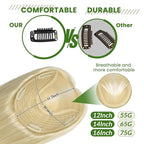 HAIR Toppers for Women Real Human Hair, Toppers Pieces for Women with Thinning Crown 6x7 inch 150 Density 55 grams 12 inch blonde Color All Real Human Hair(#60 12inch)