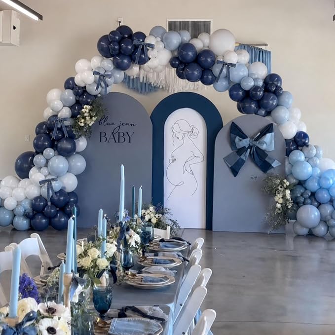 Blue White Balloon Arch Kit - Image 4