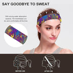 Sport Headbands for Men & Women, Trippy Peacock Feathers Workout Sweatband for Running, Cycling, Football, Yoga