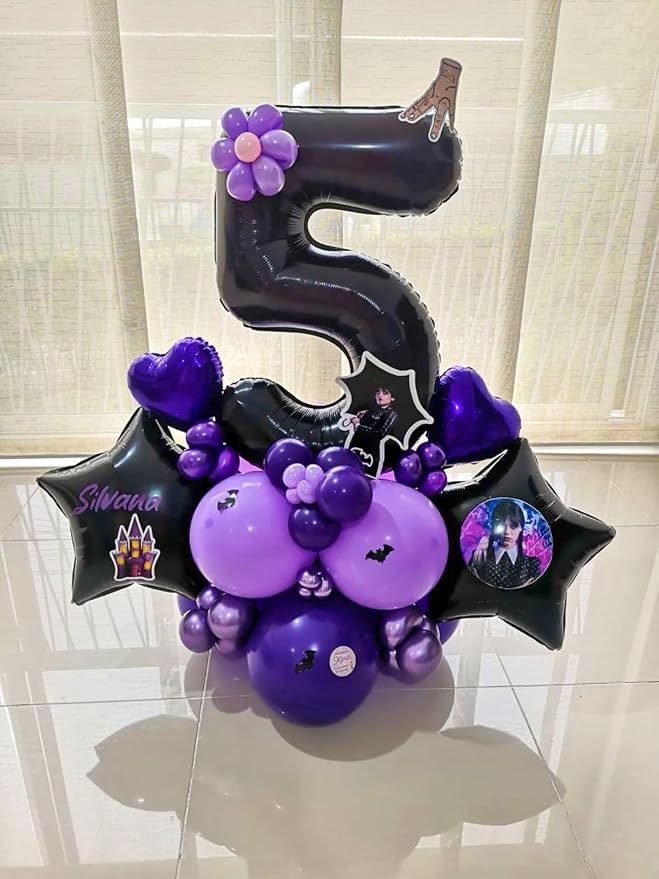 Black Number 9 Balloon 40 Inch, 9th Birthday Party Decorations Men Women | Foil - Image 2
