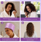 Hair Steamer for Deep Conditioning,Women Heating Thermal Heat Cap with 3 Mode Temperature Control,Dry Caps for Hair,Steamer Cap for Natural or Damaged Dryer Curly Nourishing(Purple)