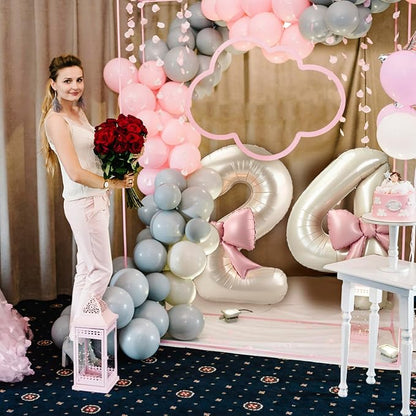 40 Inch Cream Number 4 Balloon - Image 6