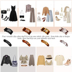 Velscrun Flat Hair Clips for Women Girls, 2 Styles 8 Pcs Lay Flat Claw Clips, Strong Hold French Duck Billed Large Side Hair Jaw Clip for All Hair Types, Fashion Trendy Hair Accessories Leopard