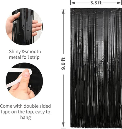 Crosize 8 Pack 3.3 x 9.9 ft Foil Fringe Streamer Backdrop, - Image 3