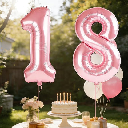 40 Inch Number 18 Balloons for 18th Birthday Party Decorations, 0-100 Jewelry - Image 3