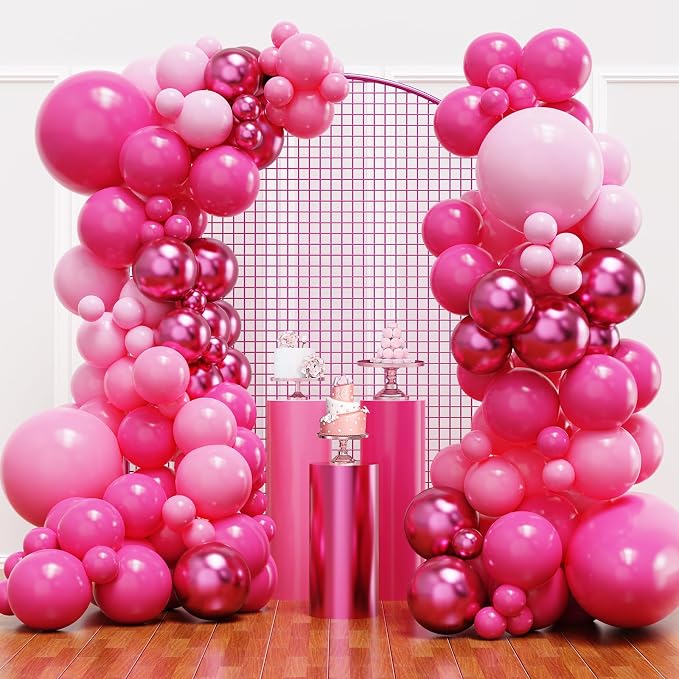 YMSZ Pink Balloon Garland Arch Kit, Baby Shower, Valentine's Day Party by YMSZ