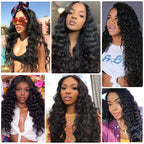 28 30 32 Inch Human Hair Bundles Color 1B Kinky Curly Bundle Niegmeag Brazilian Virgin Soft and Silky Remy Hair Extensions Double Weft Natural Black Kinky Curly Bundle Hair Weave