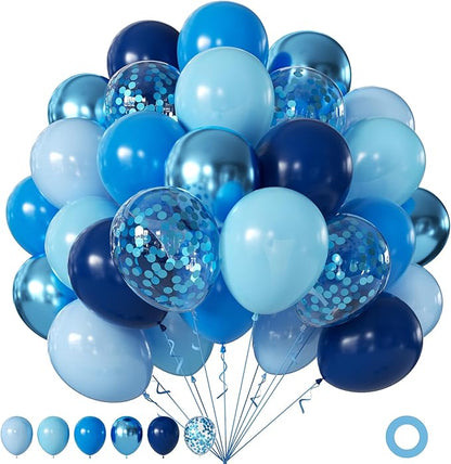 Metallic Blue Balloons for Fathers Day Graduation Birthday Party Decoration | by JOYFLOAT