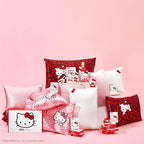 Kitsch x Hello Kitty Pillow Case Ivory – Toddler Bed Time Satin Pillowcase with Zipper – Soft Cooling Pillow Cover for Hair & Skin – Better Than Silk Pillowcase – King Size 19x36
