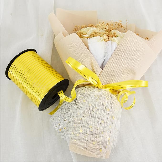 TONIFUL Curling Ribbon-Gold Gold Balloon Curling Ribbons-250 Yards Balloon - Image 4