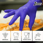1st Choice 3 Mil Indigo Nitrile Exam Gloves Latex Free, Disposable Medical Grade, Food Prep, Tattoo, Large, Case of 1000