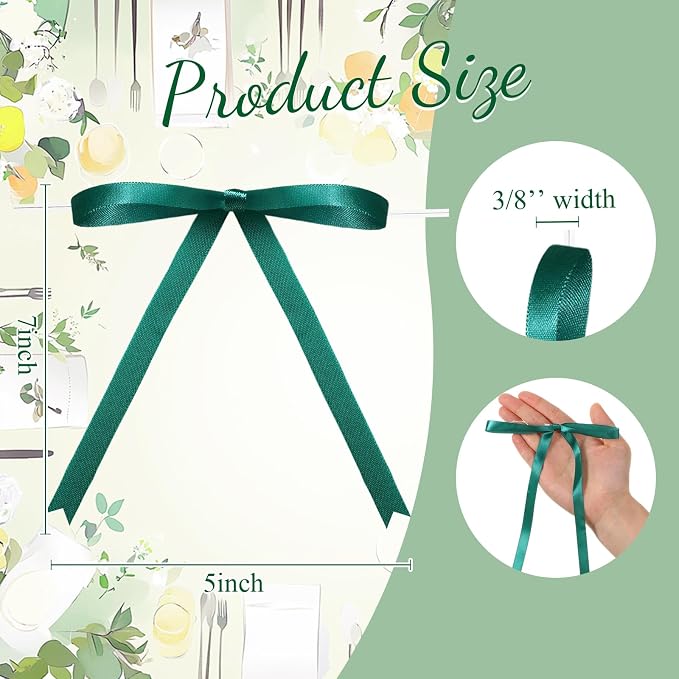 Riceshoot Dark Green Bows - Image 2