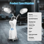 7 in 1 Professional Salon Hair Steamer Dryer 110V Stand Hair Dryer Hooded Treatment Perming Machine with Rolling Base, Floor Hooded Treatment Perming Machine