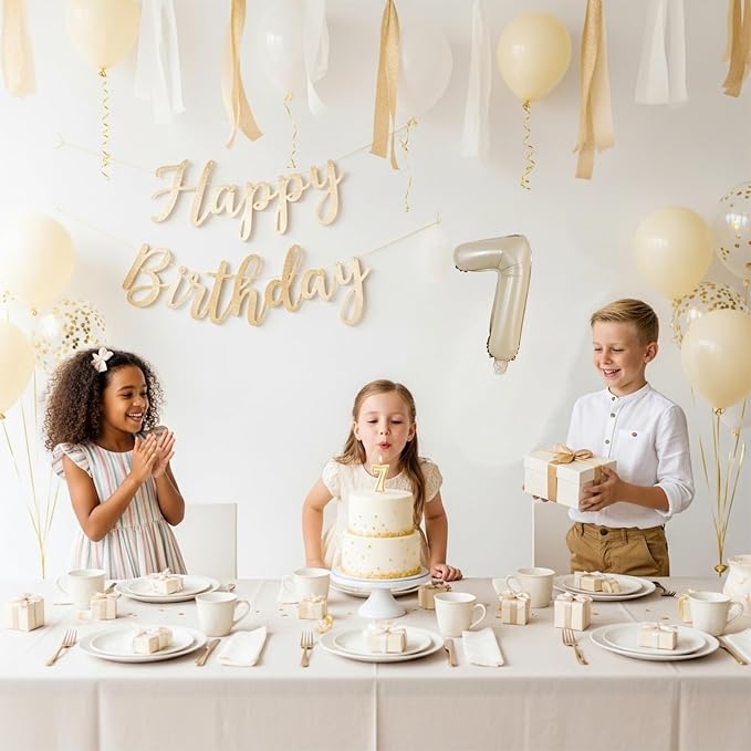 TONIFUL 20 Pcs Number Balloon 2 Set 16 Inch Caramel 0-9 Numbers Balloons | - Image 4