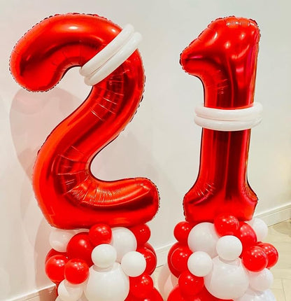 40 Inch Red 28 Balloons Giant Number 28 Balloons Red 28 Birthday Balloons 28th - Image 4