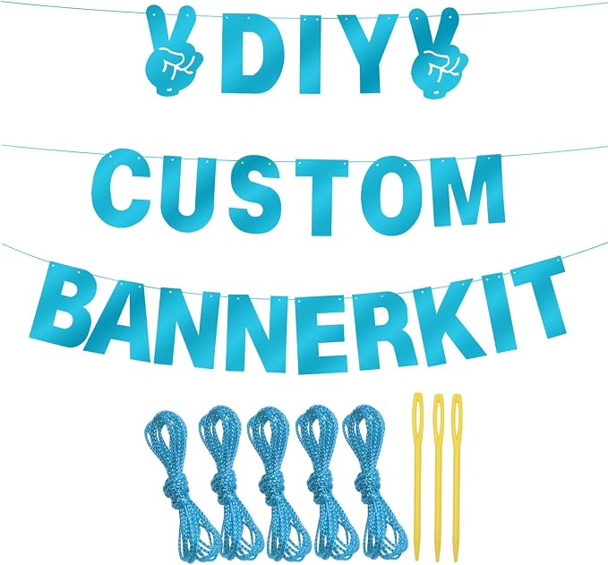 129Pcs Glitter Customizable Banner Kit DIY Custom Letter Banners DIY Boy Happy - Image 3