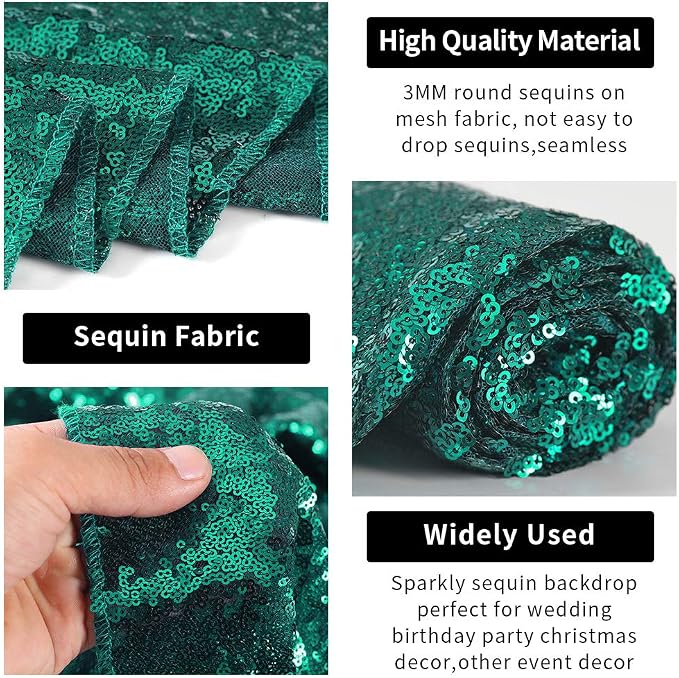 Hahuho Hunter Sequin Backdrop Curtain, Party Decoration（2 Panels, 2FT x 8FT - Image 3