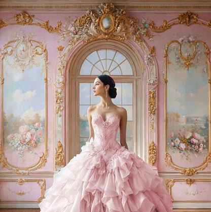 Kate 10x6.5ft Luxury European Style Castles Arch Photography Backdrops Pink - Image 3