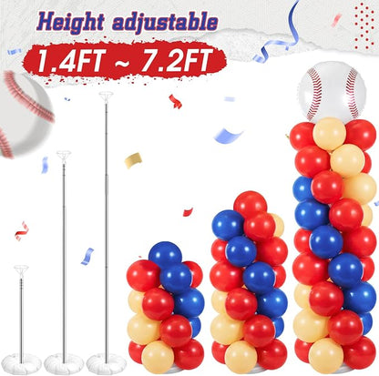Yalikop 2 Sets Baseball Party Balloon Column Stand Kit - Image 6