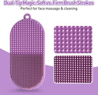 Silicone Hair Massager Wash Brush Shampoo Brushes + Face Scrubber Face Mask Brush Exfoliating Cleansing Facial Makeup Exfoliator Blackhead Skin Care Tool Comfort Wet & Dry Use for Women Men