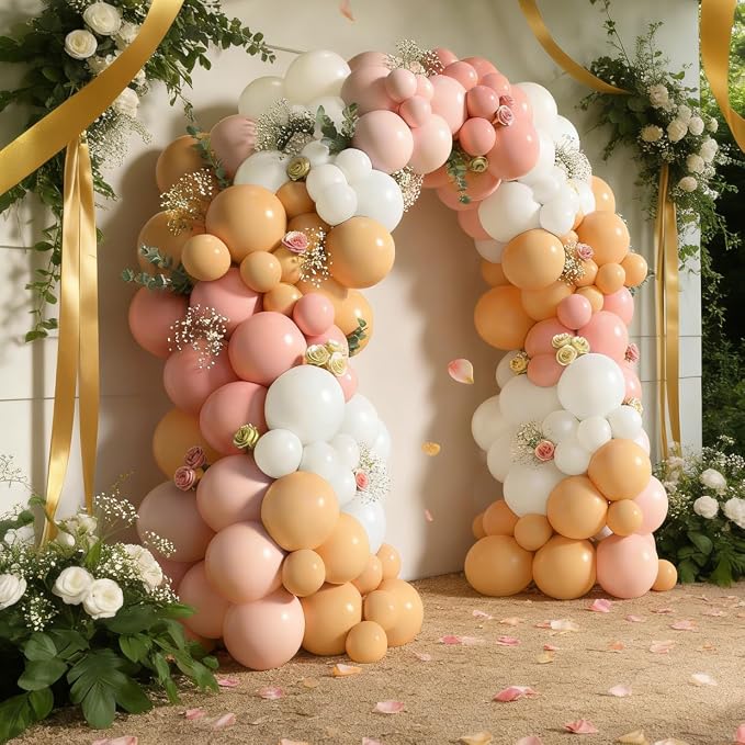 Light Pink White Nude Balloons 12INCH 5INCH Pale Pastle Pink White Balloon - Image 2