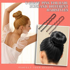 Teenitor 300pcs Bobby Pins Hair Pins, 100 Hair Pins 100 Bobby Pins Brown Hair Black for Women 100 Hair Bands 2inch 2.36inch 2.75inch Brown Black