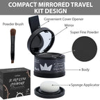2 Pack Hairline Powder for Women and Men, Used to Root Touch Up Hair Color, Thinning and Gray Hair Coverage and Bald Spots Coverage, Black