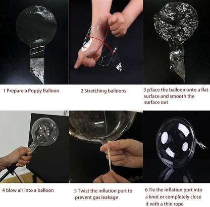 20 Pcs 16 Inch Bubble Bobo Balloons Transparent Birthday Party Baby Shower Girl - Image 3