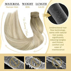 Ve Sunny Hair Extensions Ponytail Real Human Hair Wrap Around Clip in Ponytail Hair Extensions Straight Extensions Human Hair for Women Ash Grey Balayage Platinum Blonde 18inch 80G