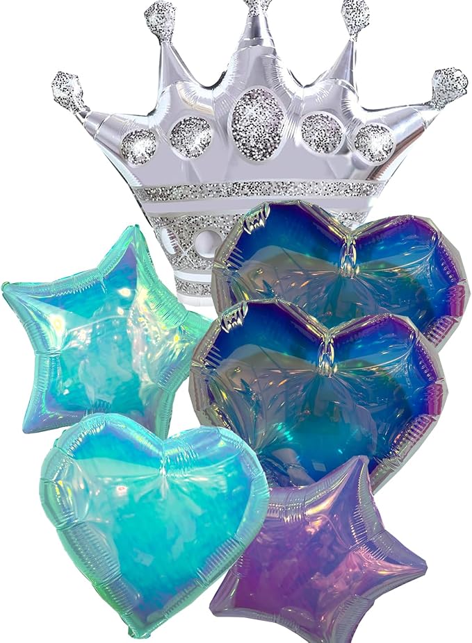 Metallic Star, and Crown Balloons by DDywarm