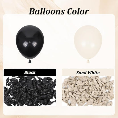 155pcs Black and White Balloon Arch Kit - Image 4